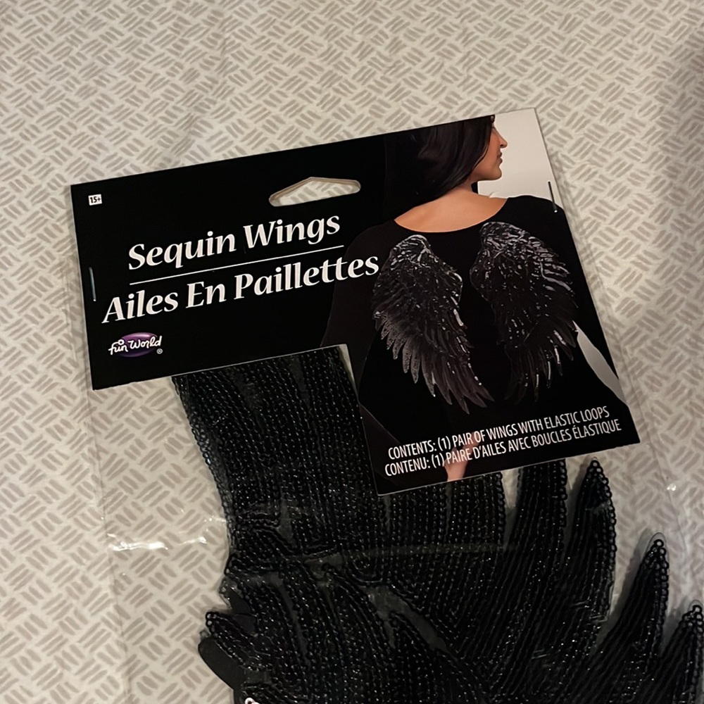 Sequin Angel Wings Patch DIY Embroidered Applique Wings for Jackets